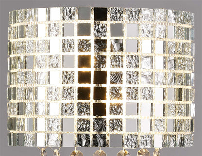 Diyas Camden Wall Light 2 Light G9 Polished Chrome/Mosaic Glass/Crystal