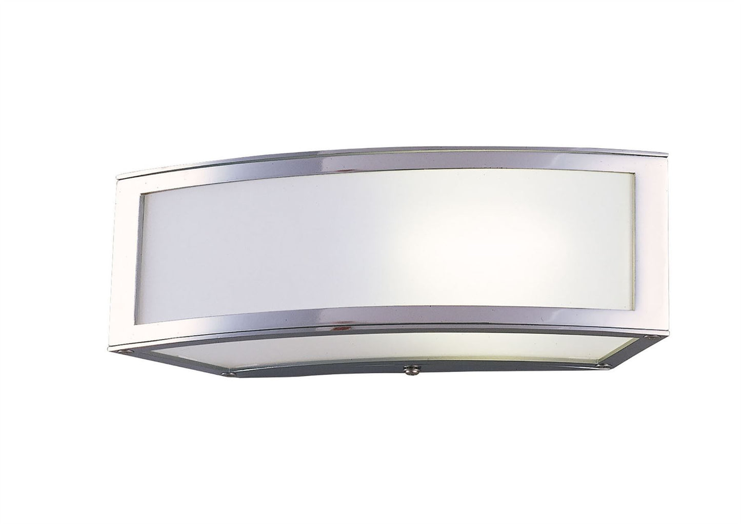 Mantra Duna GU10 Wall Light 1 Light L1/SGU10, Polished Chrome/White Acrylic, CFL Lamps INCLUDED