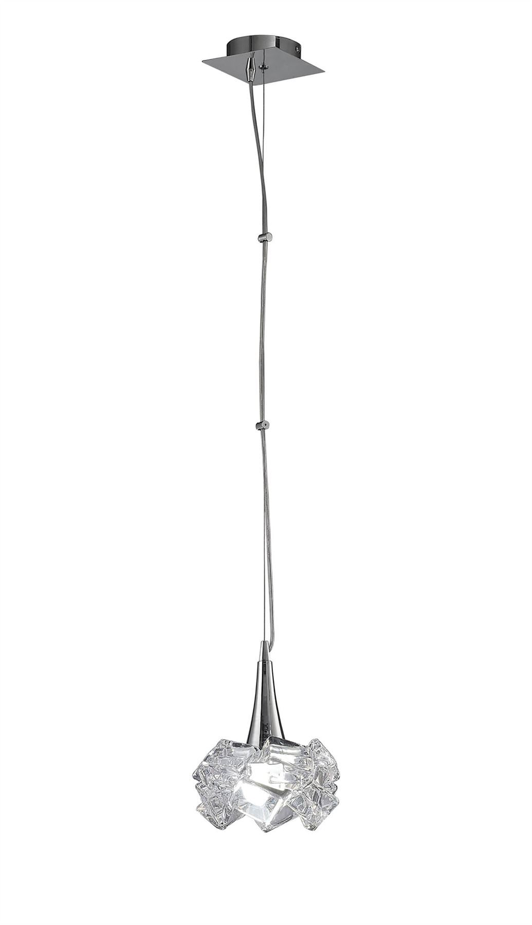 Mantra M3963 Artic Pendant 1 Light E27 Large, Polished Chrome