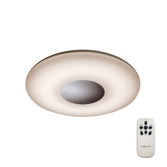 Mantra Fusion M3692 Reef 60W Tuneable White 3000K-6500K, 4200lm, Dimmable Flush Ceiling Light with Remote Control