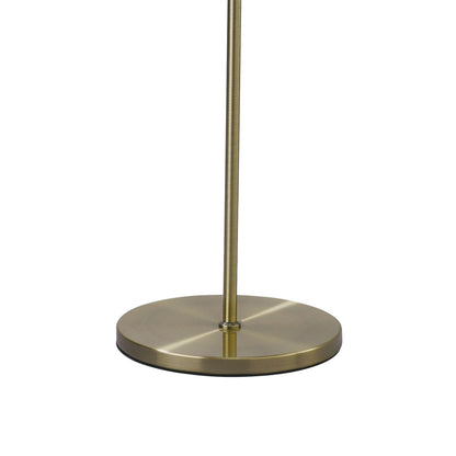 Diyas Willow Floor Lamp with Cream Shade 1 Light E27 Antique Brass/Crystal