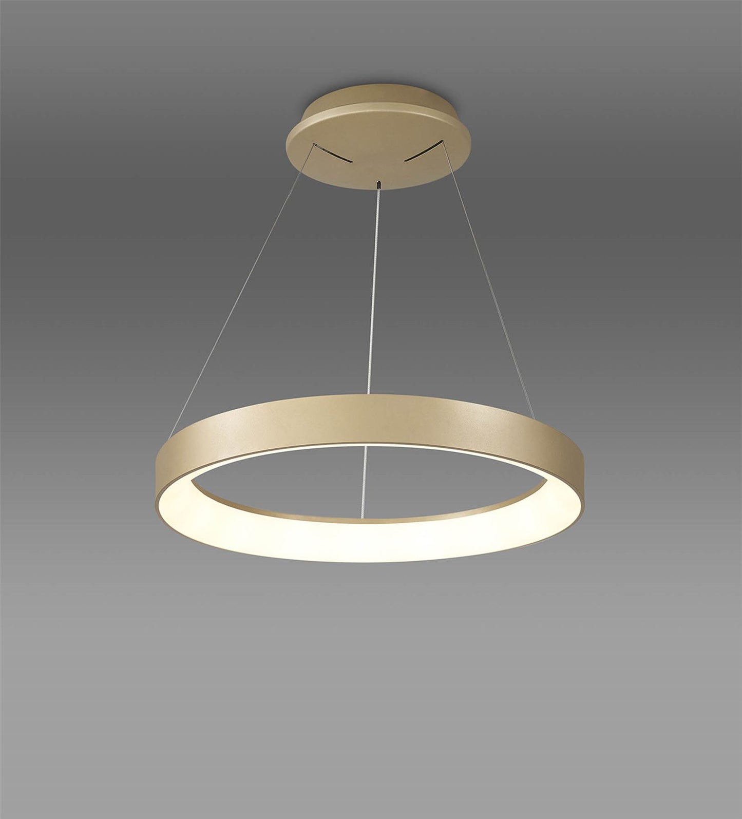Mantra Fusion Niseko Ring Pendant 45cm 30W LED, 3000K-6000K Tuneable, 2100lm, Remote Control, Gold, 3yrs Warranty