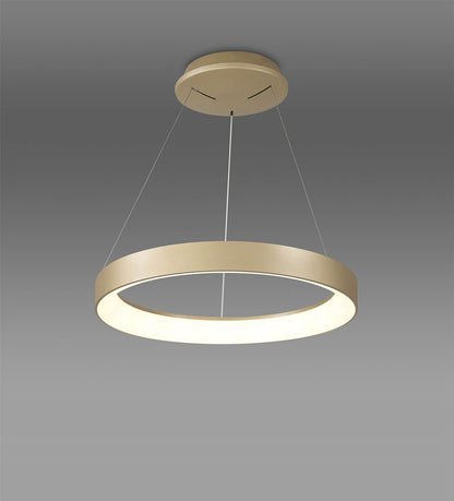 Mantra Fusion Niseko Ring Pendant 45cm 30W LED, 3000K-6000K Tuneable, 2100lm, Remote Control, Gold, 3yrs Warranty