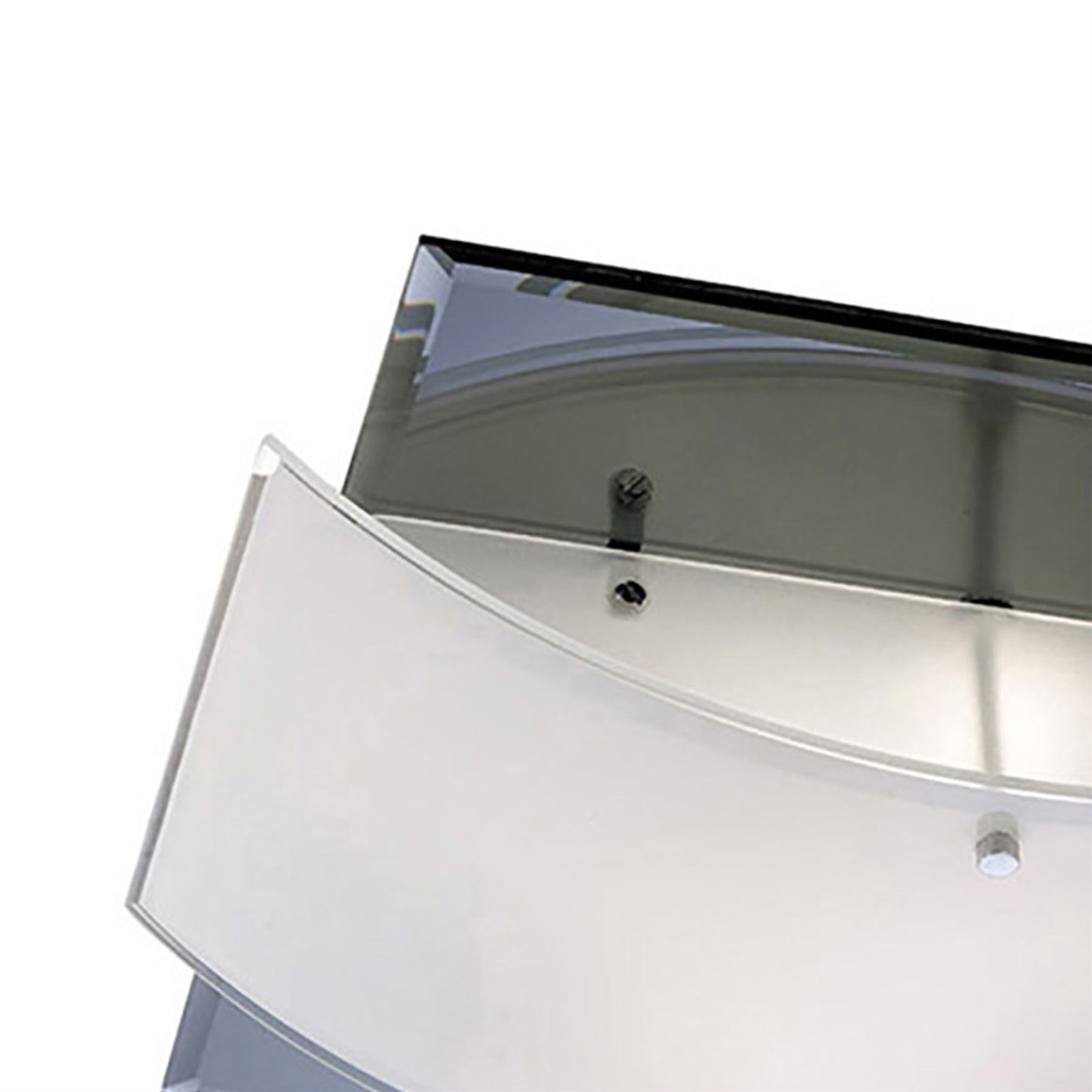 Diyas Vito Square Flush  2 Light E27 Polished Chrome/Smoked Mirror Ceiling Light Fitting