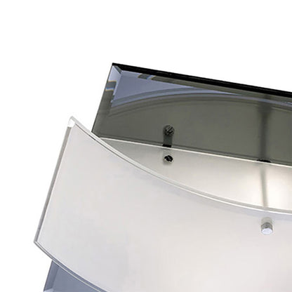 Diyas Vito Square Flush  2 Light E27 Polished Chrome/Smoked Mirror Ceiling Light Fitting