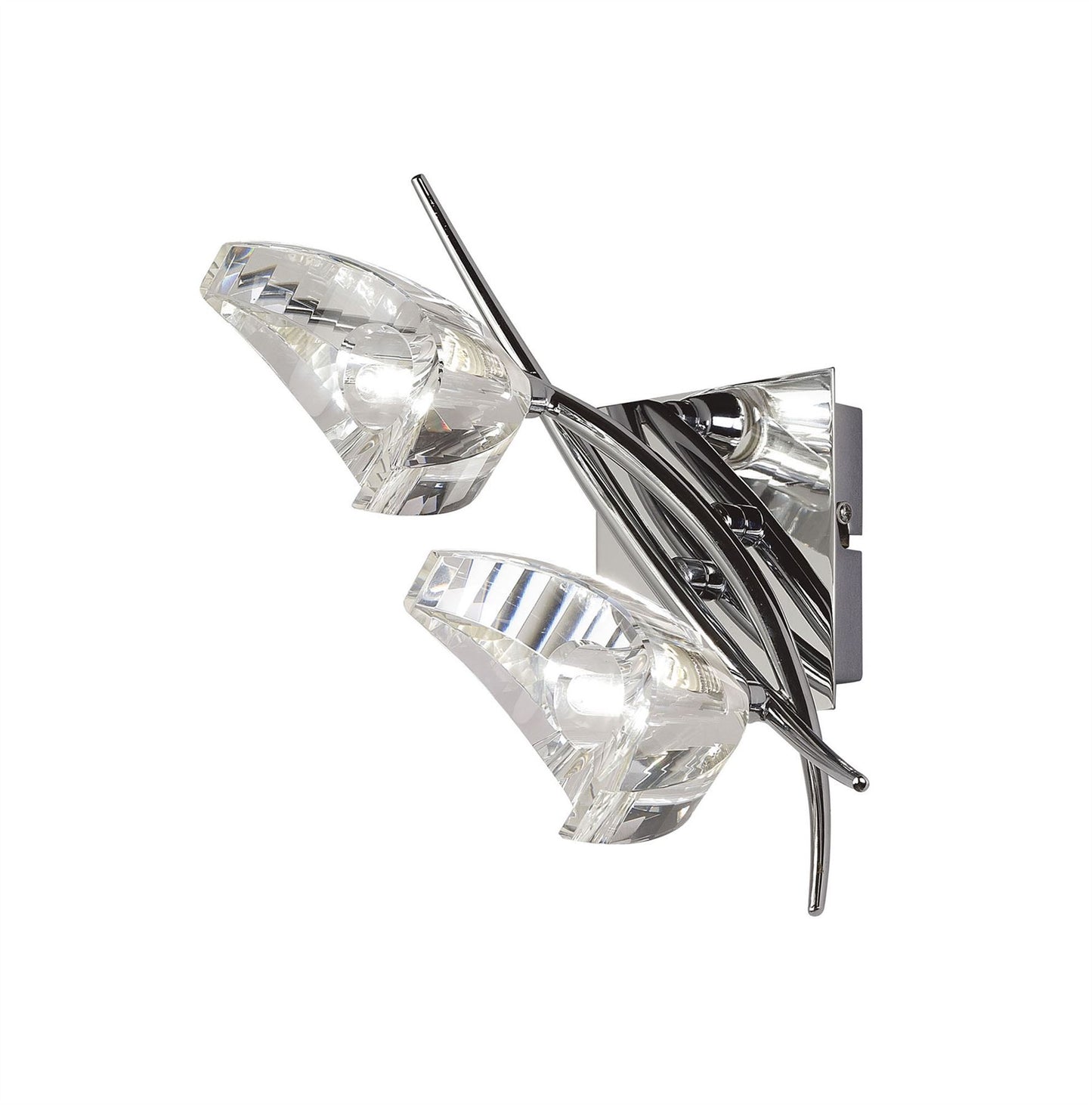 Mantra Eclipse Wall Light Switched 2 Light G9, Polished Chrome