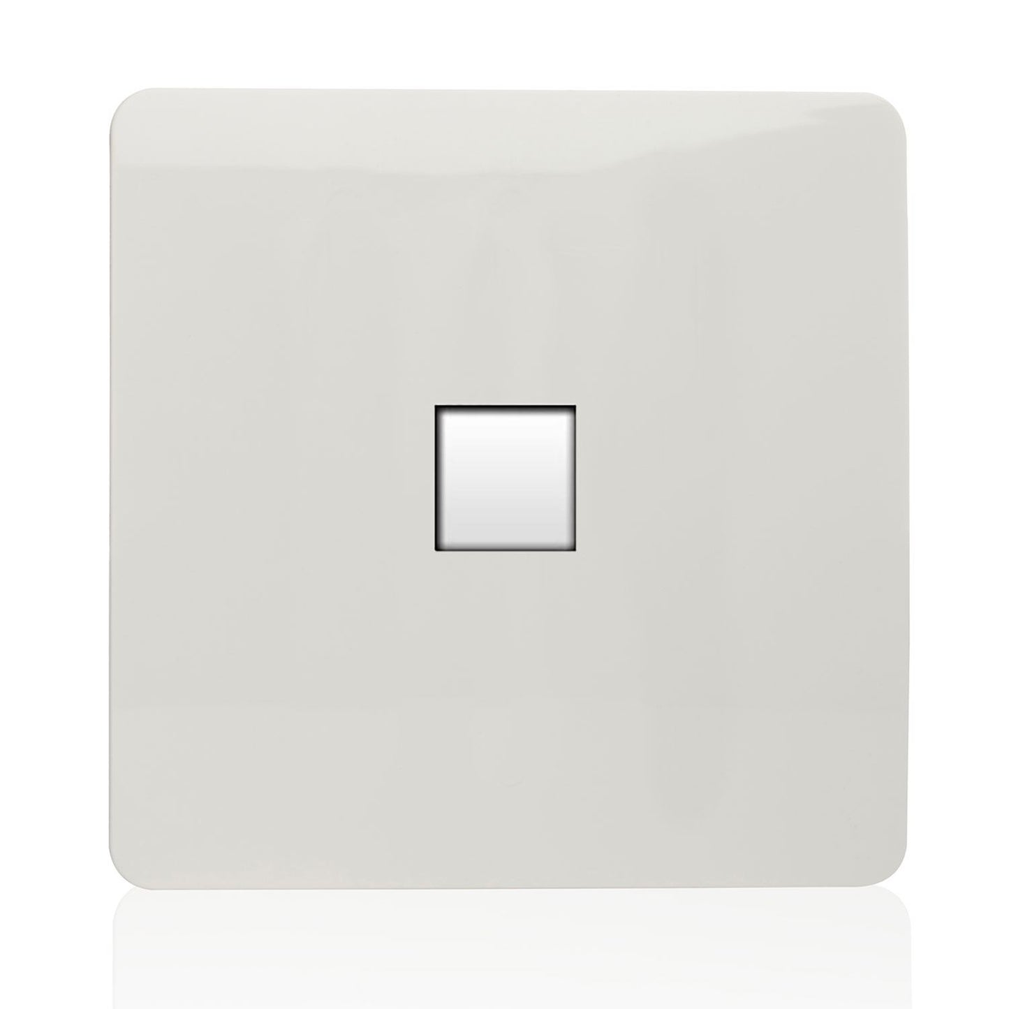 Trendi Artistic Modern Glossy Tactile Telephone Socket White ART-TLPWH