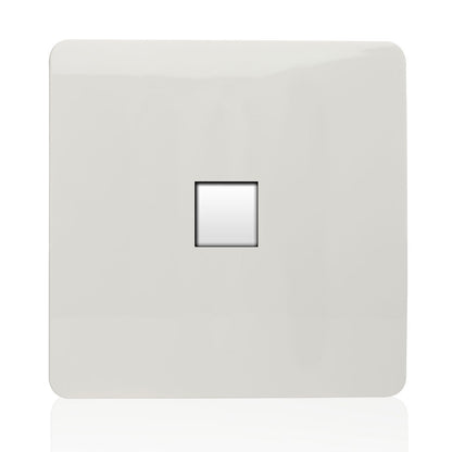 Trendi Artistic Modern Glossy Tactile Telephone Socket White ART-TLPWH