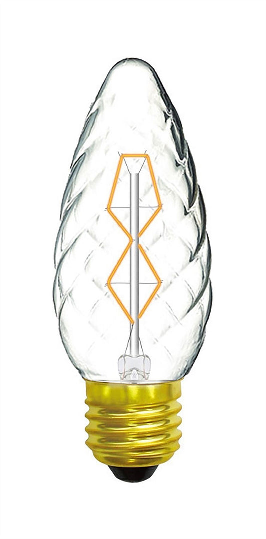 Luxram Rustica Candle Twisted/S E27 Clear 40W Incandescent