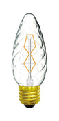 Luxram Rustica Candle Twisted/S E27 Clear 40W Incandescent