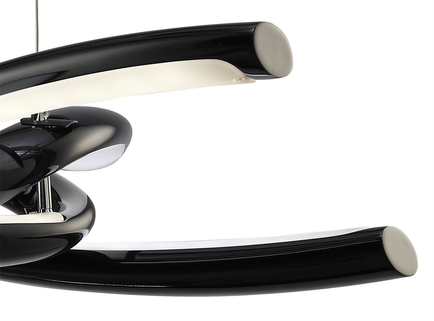 Mantra M3971 Knot Pendant 36W LED 3000K, 3600lm, Gloss Black/White Acrylic/Polished Chrome, 3yrs Warranty