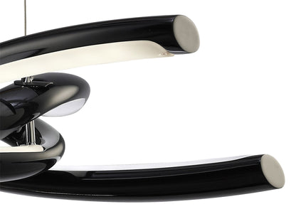 Mantra M3971 Knot Pendant 36W LED 3000K, 3600lm, Gloss Black/White Acrylic/Polished Chrome, 3yrs Warranty