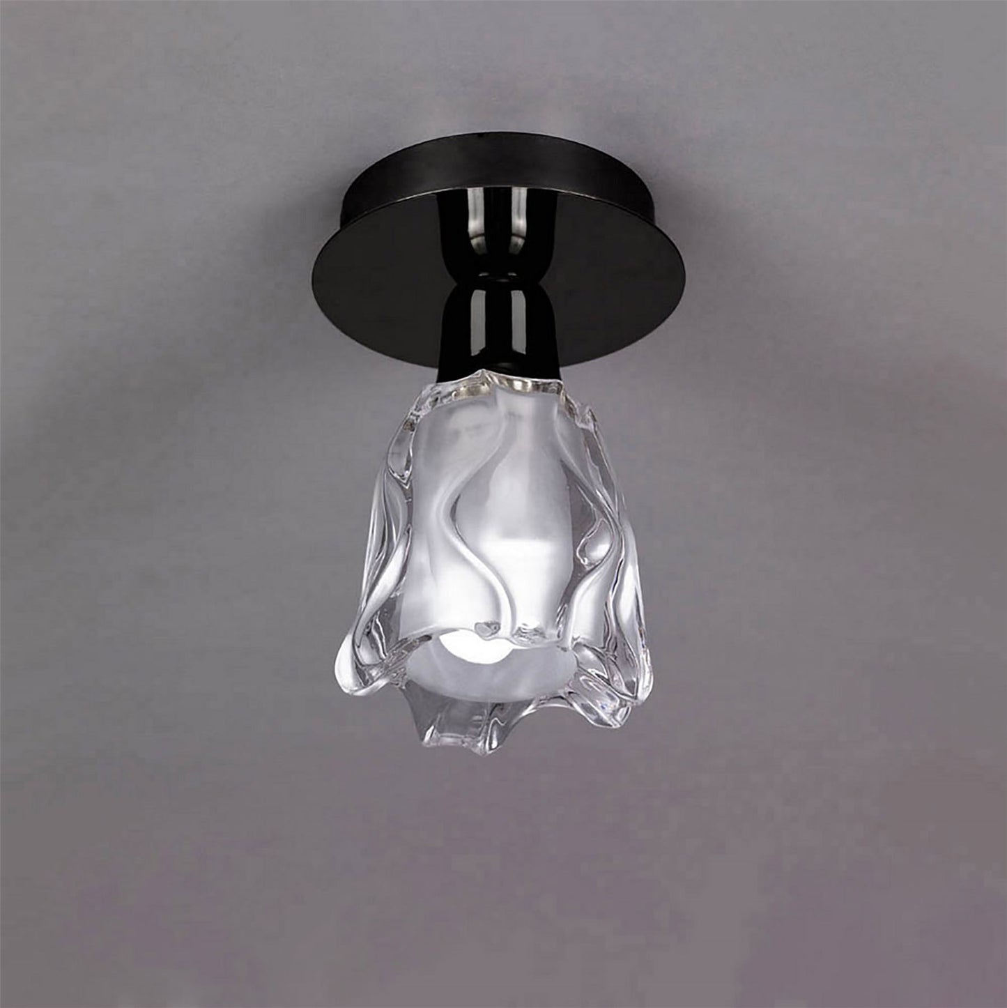 Mantra Amel 12cm Ceiling 1 Light L1/SGU10, Black Chrome, CFL Lamps INCLUDED