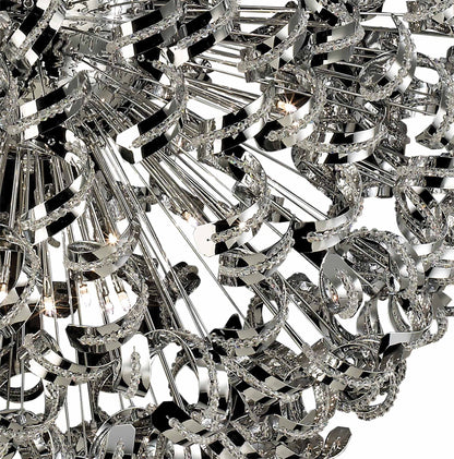 Diyas Esme 120cm  54 Light G4 Polished Chrome/Crystal, NOT LED/CFL Compatible Item Weight: 40kg Ceiling Pendant Light Fitting