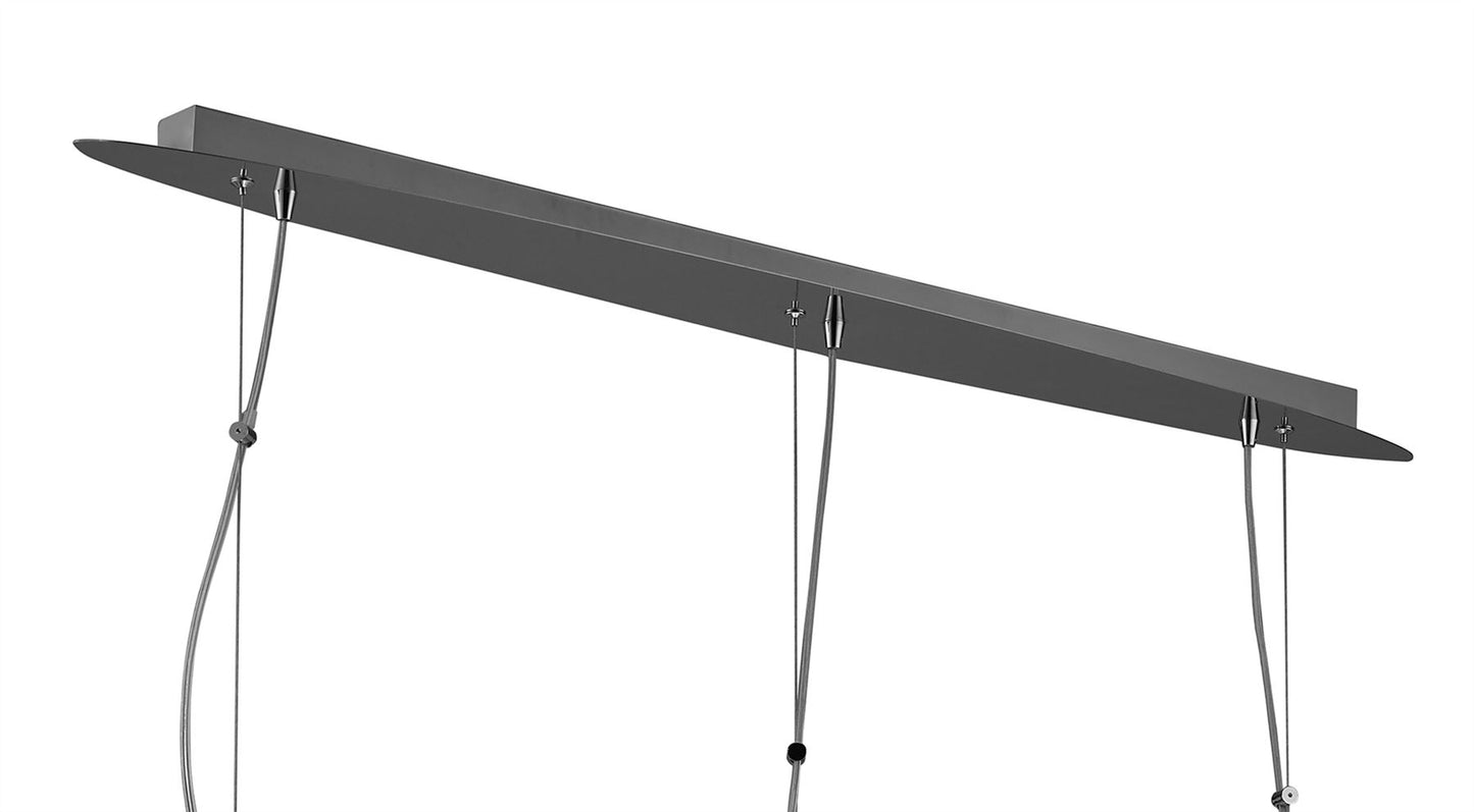Mantra M3931 O2 Linear Pendant 3 Light E27 Line Large, Polished Chrome
