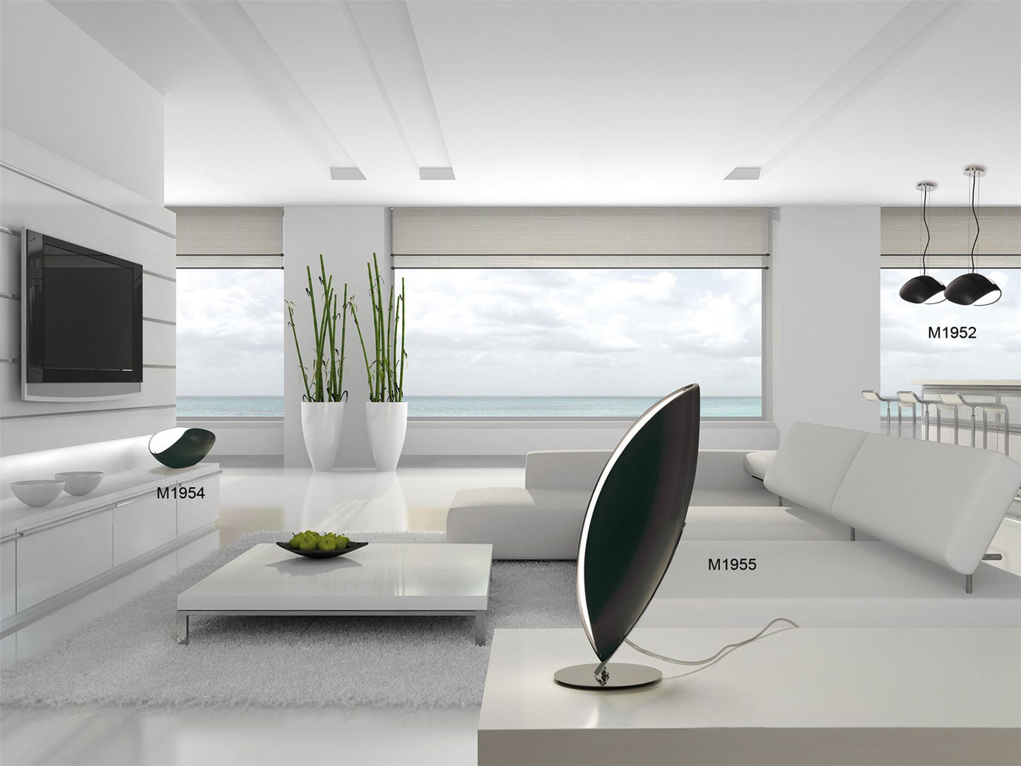 Mantra Pasion Rectangular Pendant 3 Light E27, Gloss Black/White Acrylic/Polished Chrome, CFL Lamps INCLUDED