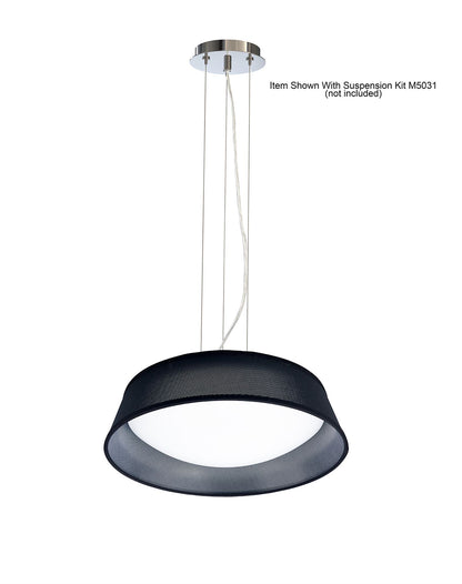 Mantra Nordica Plafones Nordica Flush Ceiling Light, 3 Light E27 Max 20W, 45cm, White Acrylic with Black Shade, 2yrs Warranty