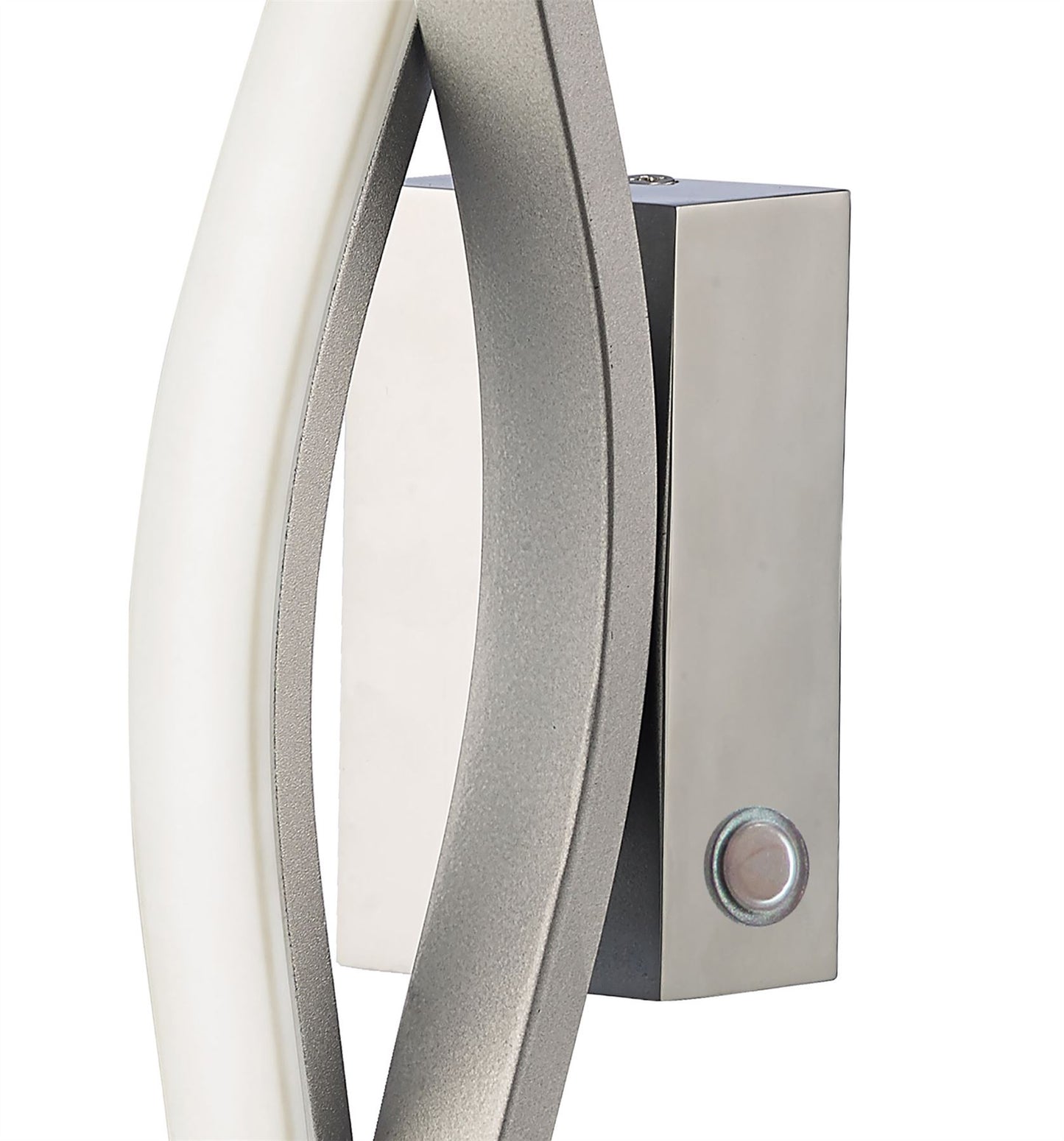 Mantra Sahara Wall Light 6W LED 3000K, 420lm, Dimmable Silver/Frosted Acrylic/Polished Chrome, 3yrs Warranty