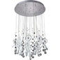 Diyas Class 60cm  Round 20 Light G4 Polished Chrome/White Glass/Crystal, NOT LED/CFL Compatible Ceiling Pendant Light Fitting