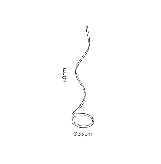 Mantra M6009 Nur Blanco Floor Lamp 22W LED 3000K, 1800lm, Dimmable, White/Frosted Acrylic, 3yrs Warranty