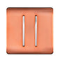 Trendi 2 Gang Artistic Modern Glossy Tactile Home Automation Switch Copper