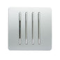 Trendi 4 Gang 2 Way Artistic Modern 10 Amp Rocker Light Switch Silver ART-SS8SI