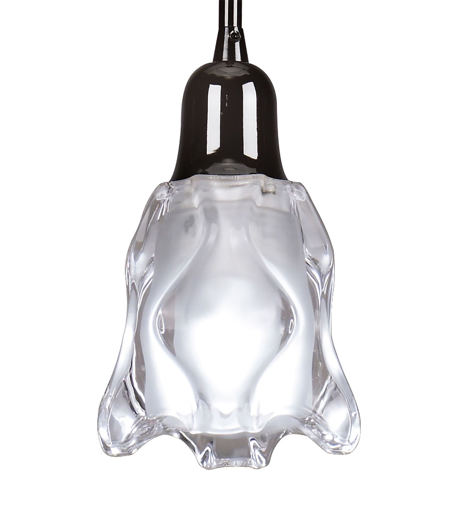 Mantra Amel 12cm Pendant 1 Light L1/SGU10, Black Chrome, CFL Lamps INCLUDED