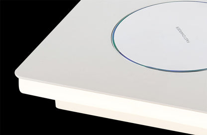 Mantra Fusion Zanzibar Table Lamp with Mobile Phone Induction Charger, 6W LED, 3000K, 450lm, Sand White, 3yrs Warranty