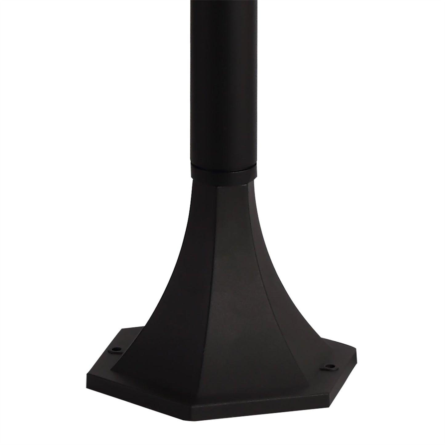 Deco Luqi Tall Post, 1 x E27, IP44, Black/Clear Glass, 2yrs Warranty - D0548 Exterior