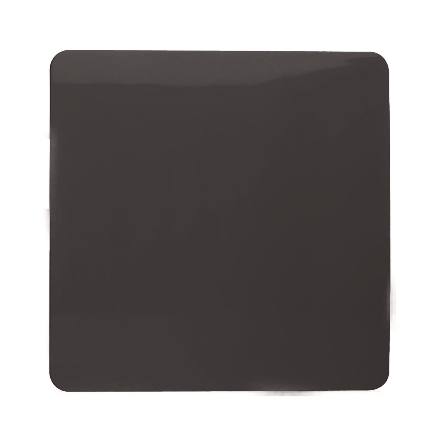 Trendi Artistic Modern Glossy Tactile Single Blanking Plate Dark Brown