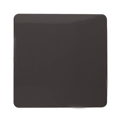 Trendi Artistic Modern Glossy Tactile Single Blanking Plate Dark Brown