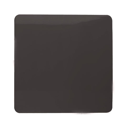Trendi Artistic Modern Glossy Tactile Single Blanking Plate Dark Brown