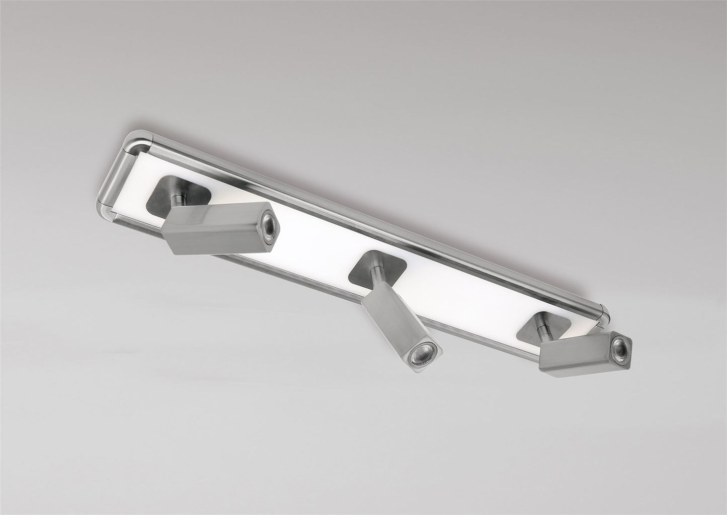 Mantra M5252 Ibiza Ceiling Light, Wall 3 Head with Backlit Light 30W LED Satin Nickel 4000K, 2200lm,, 3yrs Warranty