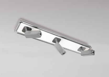 Mantra M5252 Ibiza Ceiling Light, Wall 3 Head with Backlit Light 30W LED Satin Nickel 4000K, 2200lm,, 3yrs Warranty