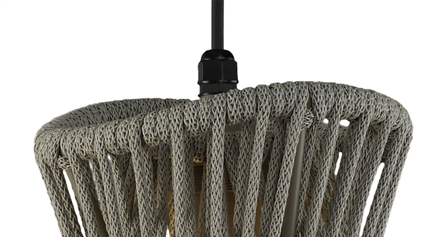 Mantra Fusion Polinesia 19cm Pendant, 1 x E27, IP44, Beige Oscu, 2yrs Warranty