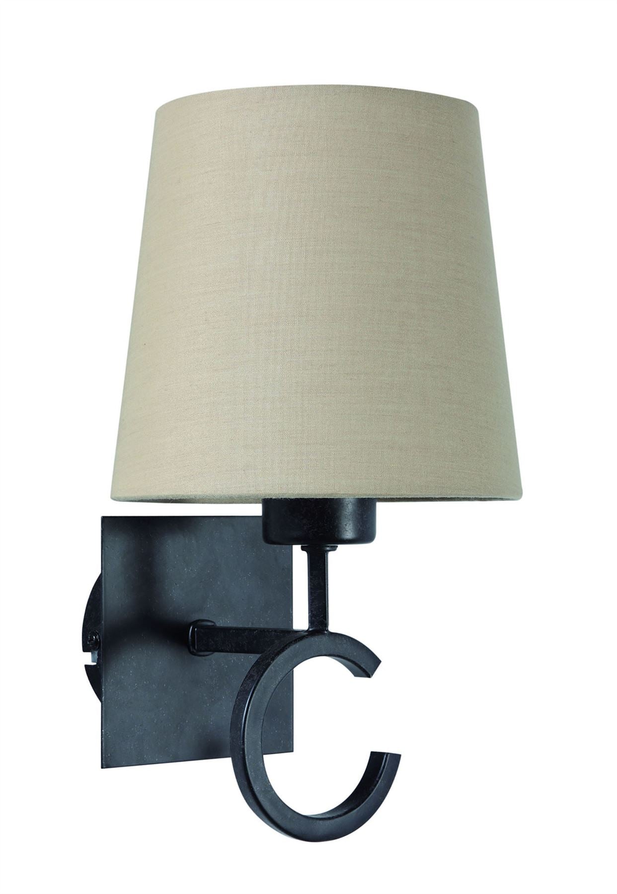 Mantra M5216 Argi Wall Light 1 Light E27 with Taupe Shade Brown Oxide