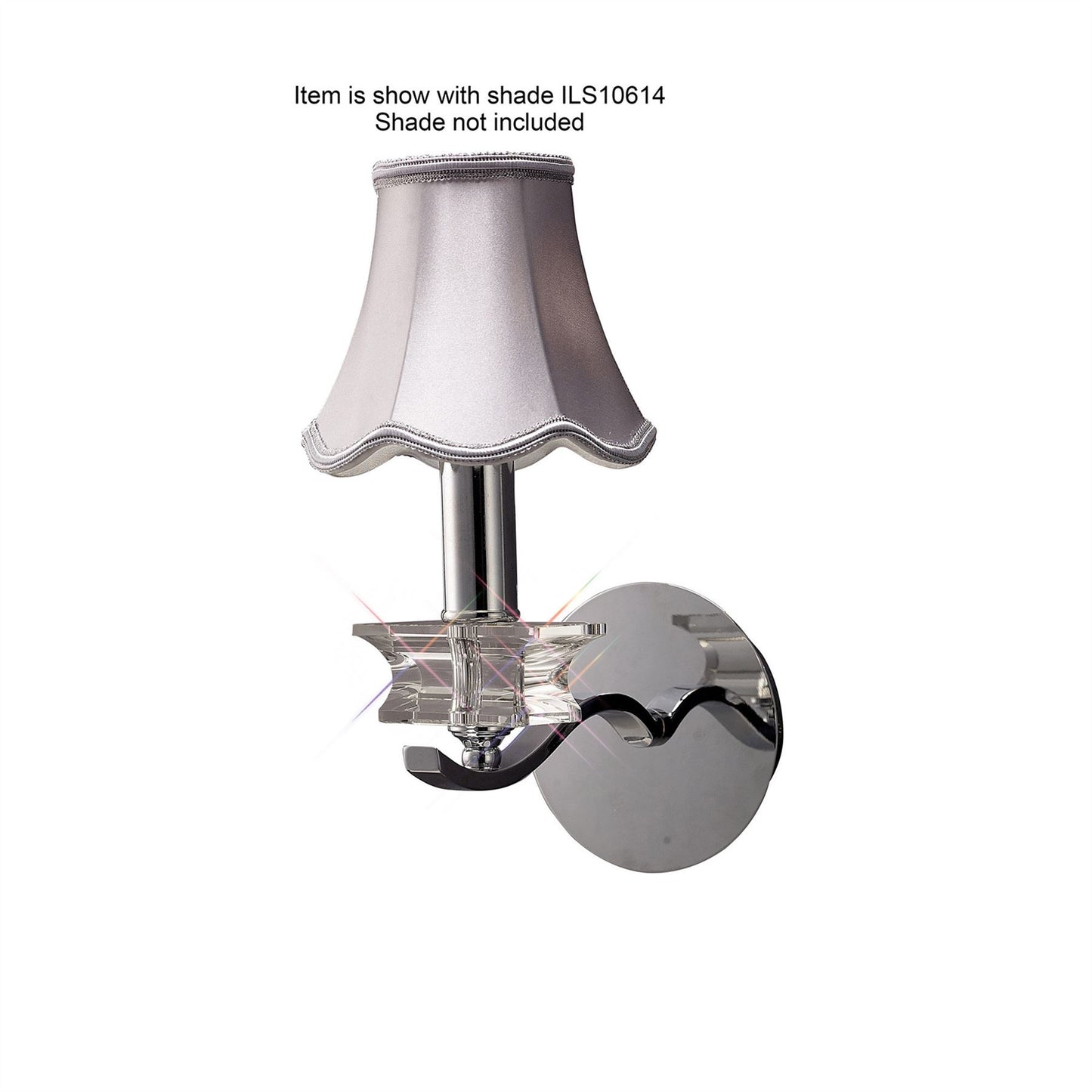 Diyas Nydia Wall Light 1 Light E14 Polished Chrome/Crystal