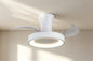 Niseko Fan XS 33cm 25W LED Dimmable Ceiling Light With Built-In 25W DC Fan, 2700-5000K Remote Control, 2500lm, White, 5yrs Warranty