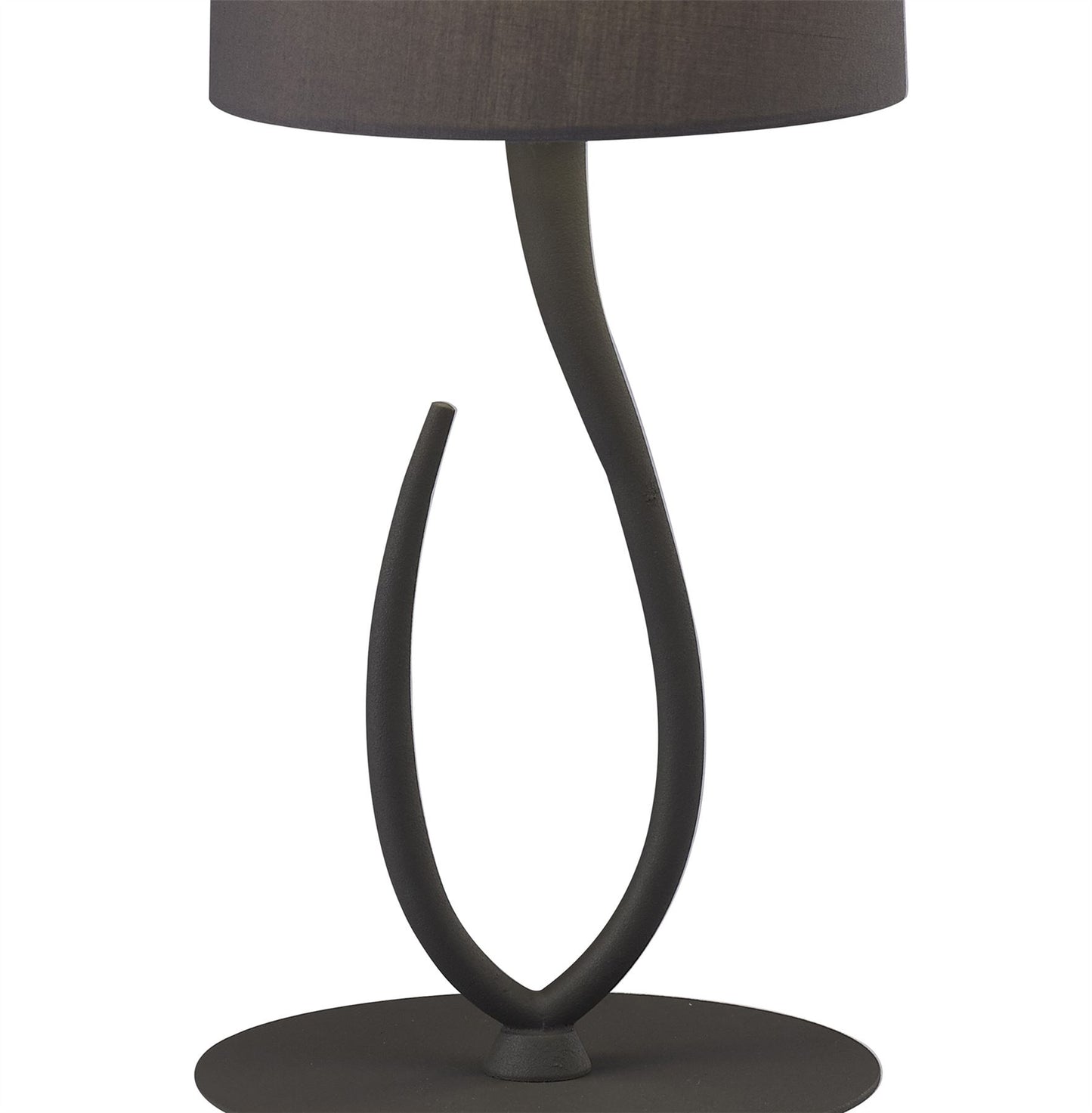 Mantra M3682 Lua Table Lamp 1 Light E27, Small Ash Grey with Ash Grey Shade