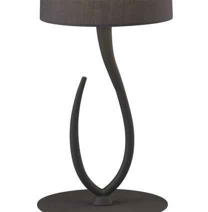 Mantra M3682 Lua Table Lamp 1 Light E27, Small Ash Grey with Ash Grey Shade