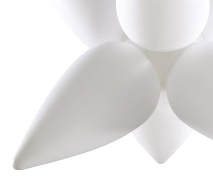 Mantra M1492 Palma Pendant 6 Light E27 Outdoor IP44, Matt White/Opal White