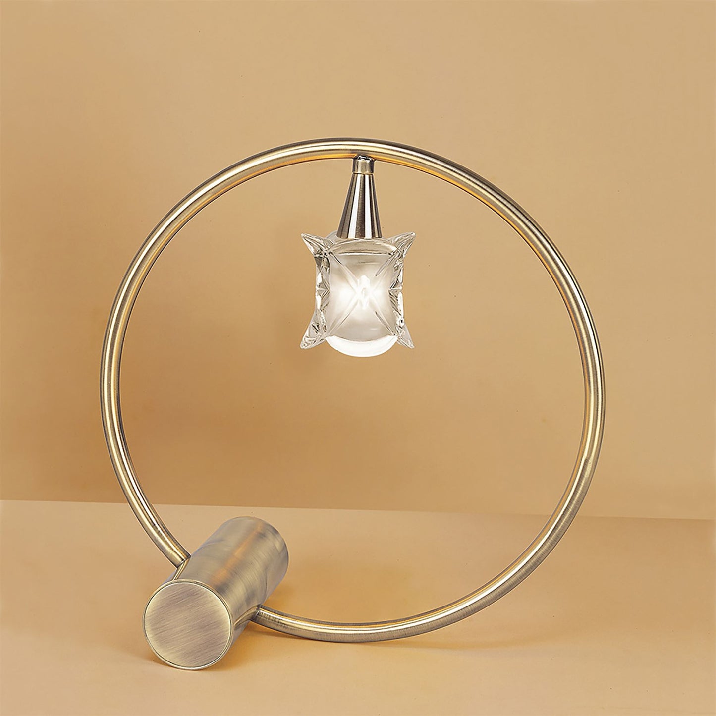 Mantra Rosa Del Desierto Table Lamp 1 Light G9, Antique Brass