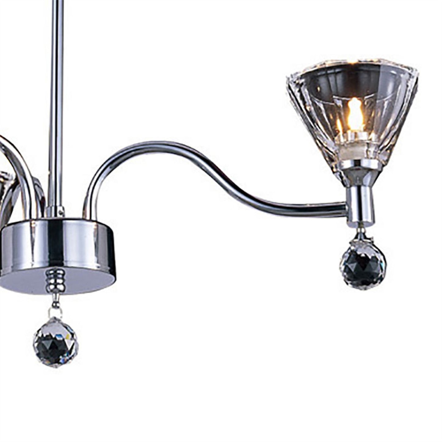 Diyas Neptune 52cm  Round 3 Light G9 Polished Chrome Ceiling Pendant Light Fitting