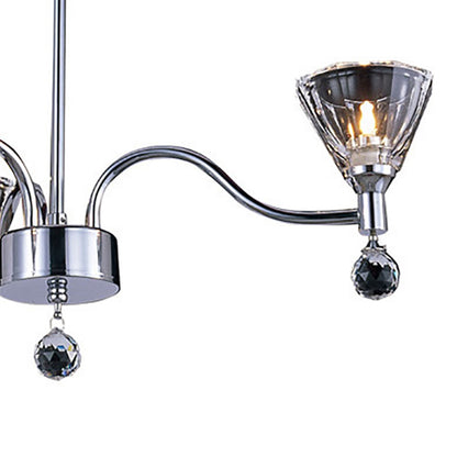 Diyas Neptune 52cm  Round 3 Light G9 Polished Chrome Ceiling Pendant Light Fitting