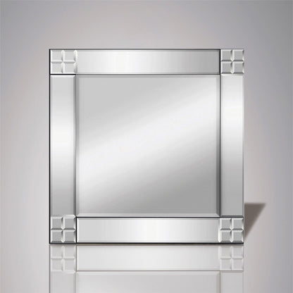 Diyas Home Vita 60cm x 60cm Square Cut Detailed Mirror (Can Only Be Shipped On A Pallet, Additional Charges May Apply.) Mirrors