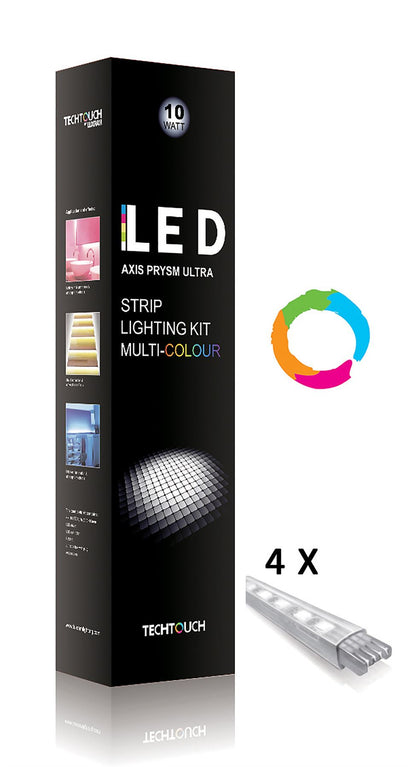 Techtouch Axis Ultra Multi-Coloured Kit 4x18 LED Rigid Strips (10W) Strip
