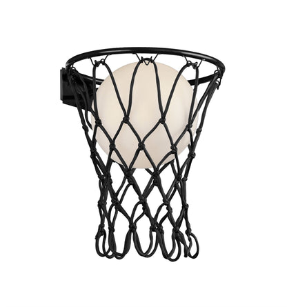 Mantra Basketball Wall Light, 1 x E27, Matt Black