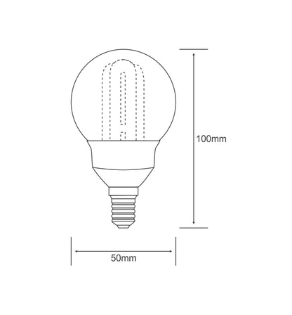 Luxram Extra Mini Sup Ball Extra Mini Supreme Ball E14 7W 2700K Compact Fluorescent Compact