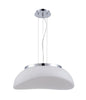 Mantra M4892 Opal Pendant 3 Light E27, Polished Chrome/Frosted White Glass