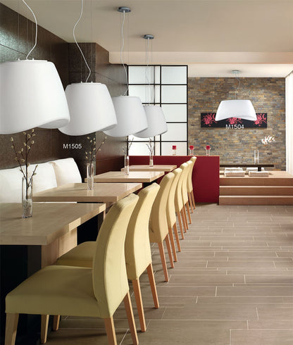 Mantra M1505 Cool Pendant 3 Light E27 Round Outdoor IP44, Matt White/Opal White